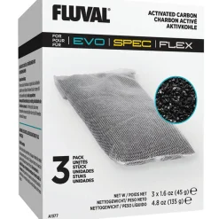 Aktivt Kul 3 stk i pakning til SPEC 3 og Fluval FLEX 34L eller 57L