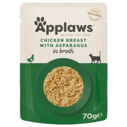 Applaws kattevådmad Kylling og Asparges 70 g (pouch)