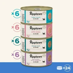 Applaws multipack med fisk i bouillon til kat 24 x 70 g