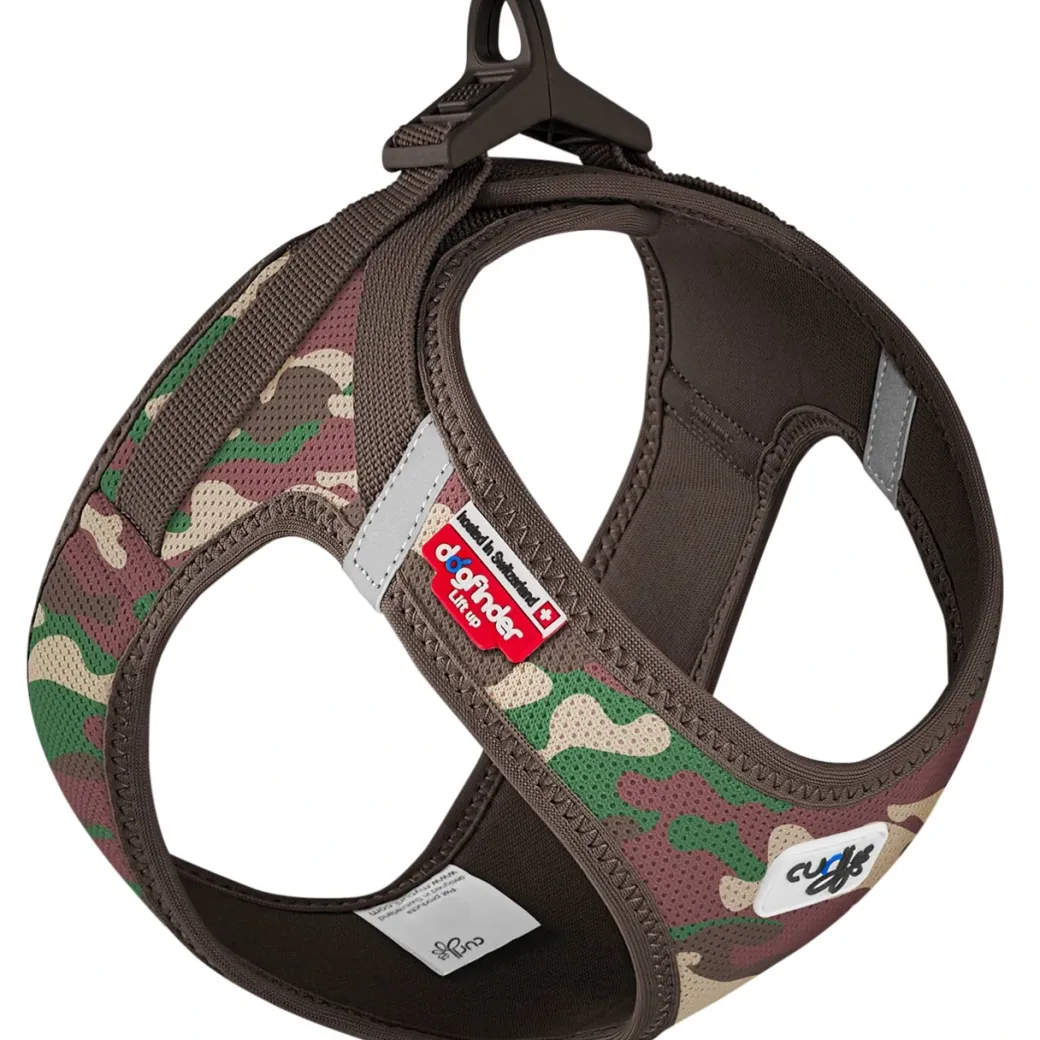 Curli Vest Hundesele Clasp Air Mesh XL Camo - let og sikker sele til store hunde
