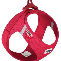 Curli Vest Hundesele Clasp Air Mesh L Rød - let og komfortabel sele til større hunde