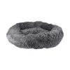 Cushion Krems fluffy rund hundeseng medium grå