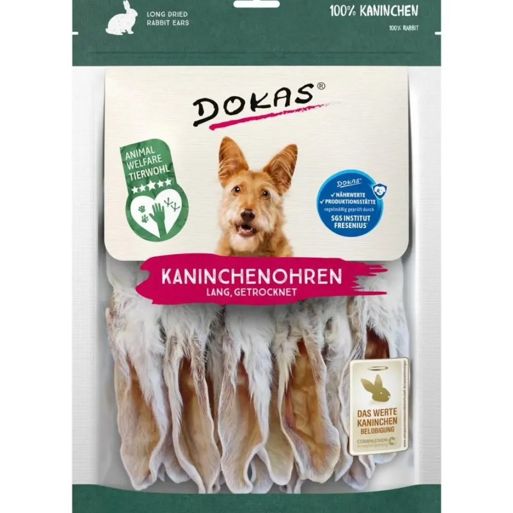 Dokas Tørrede kaninører 180 g - naturlige tyggeben til hunde
