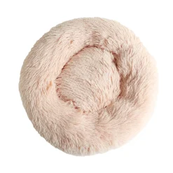 Donut Cozy Hundeseng Laksefarvet 50 cm - blød seng til små hunde