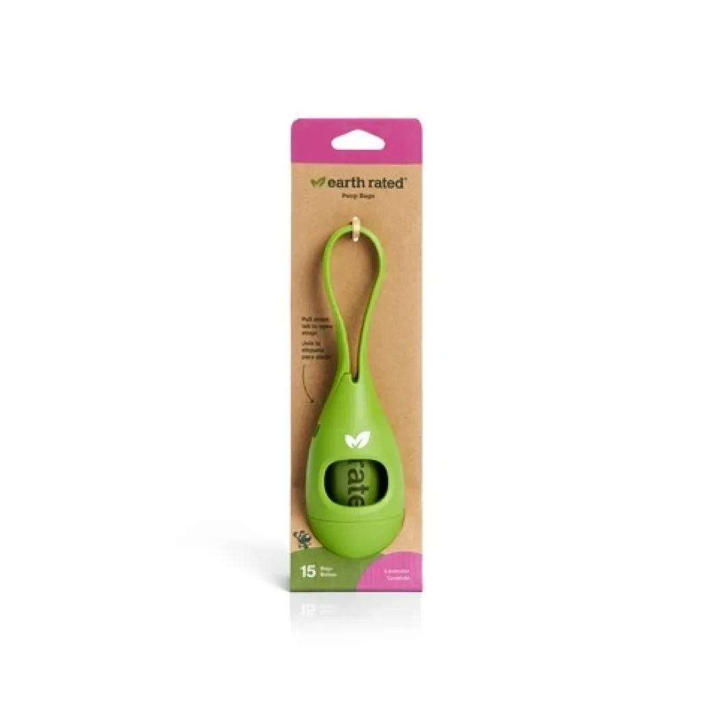 Earth Rated Øko hømhømposer 15 stk dispenser lavendel
