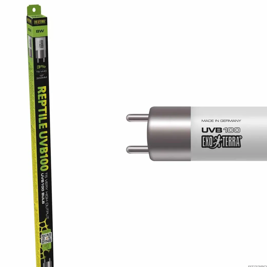 Exo Terra Reptil UVB100 T5 8 Watt - Optimal UVA/UVB-belysning til tropiske reptiler