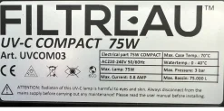 Filtreau UV-C Compact 75 watt UVC Lys