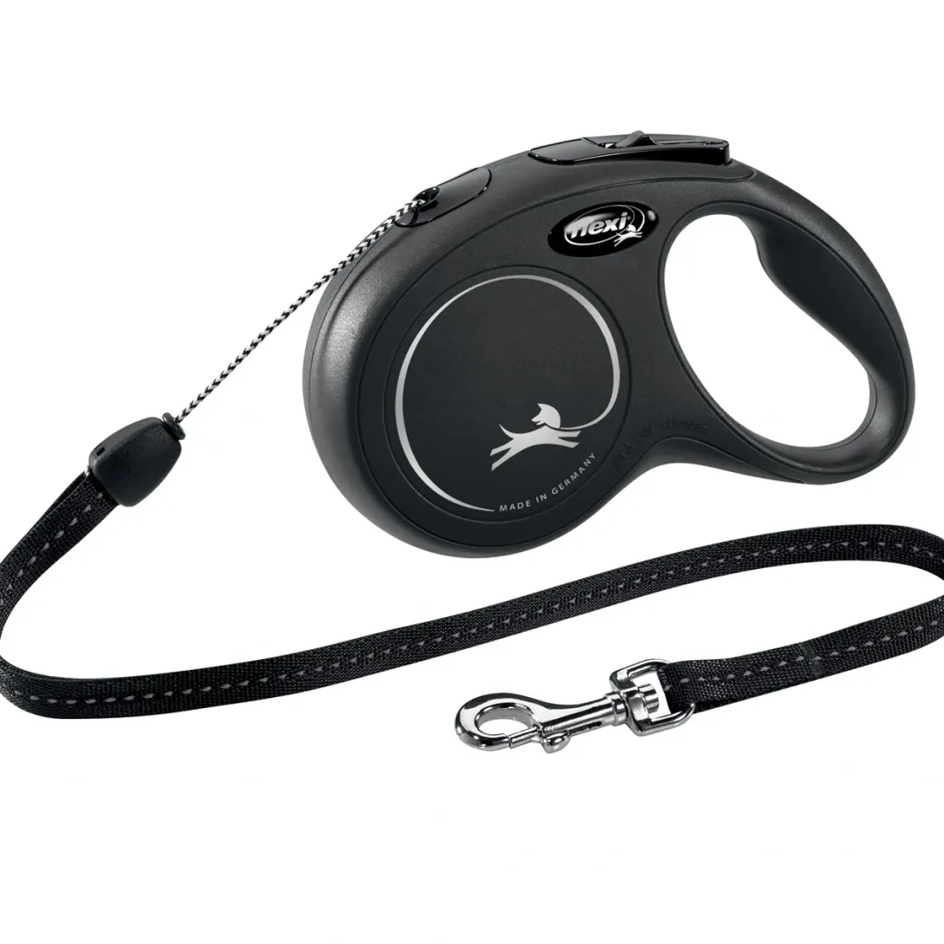 Flexi Classic hundesnor S 8 meter 12 kg sort
