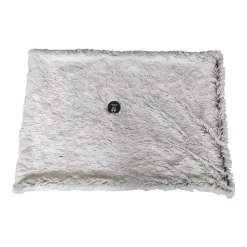Fluffy hundetæppe 100x70 cm frossen hvid til hund - blødt og skridsikkert underlag