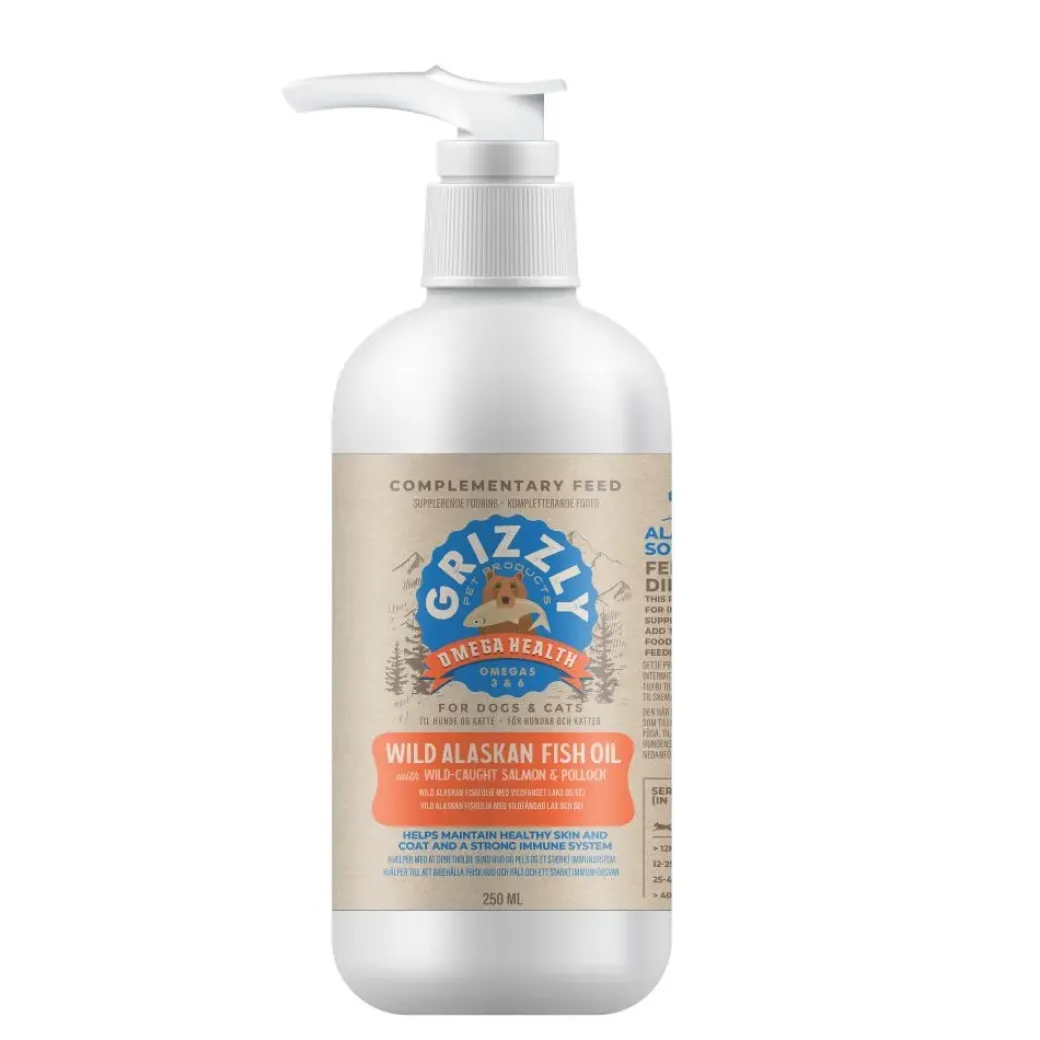 Grizzly Plus Vildlakseolie 250 ml