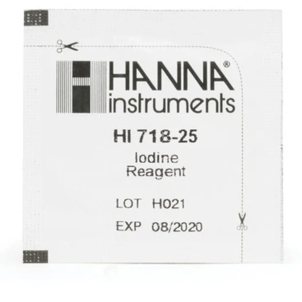 Hanna Reagents for Iodine Ferskvand HI718-25 0.0 to 12.50 mg/l - 25 stk