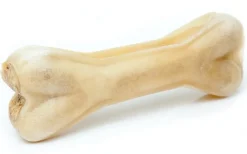 Håndlavet Presset Tyggeben med fyld af struds 17 cm 115 g - stort tyggeben