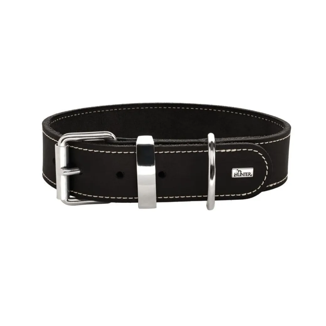 Hunter Aalborg Special Hundehalsbånd Sort 40 - 28-34 cm