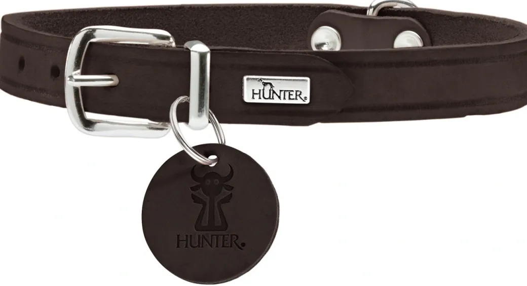 Hunter Aalborg Sport Mørkebrun 37 hundehalsbånd - 28-33 cm