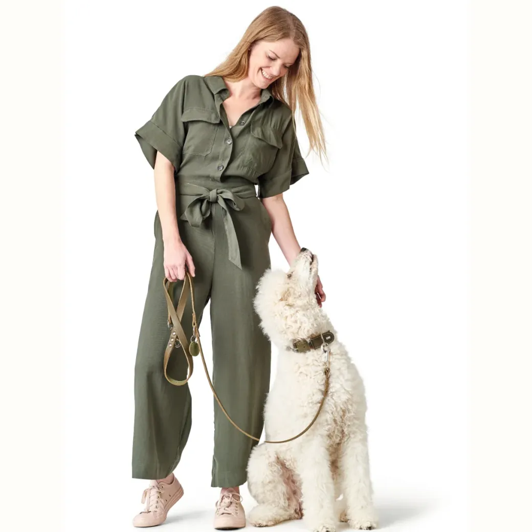 Hunter Aalborg Sport Oliven 37 hundehalsbånd - 28-33 cm
