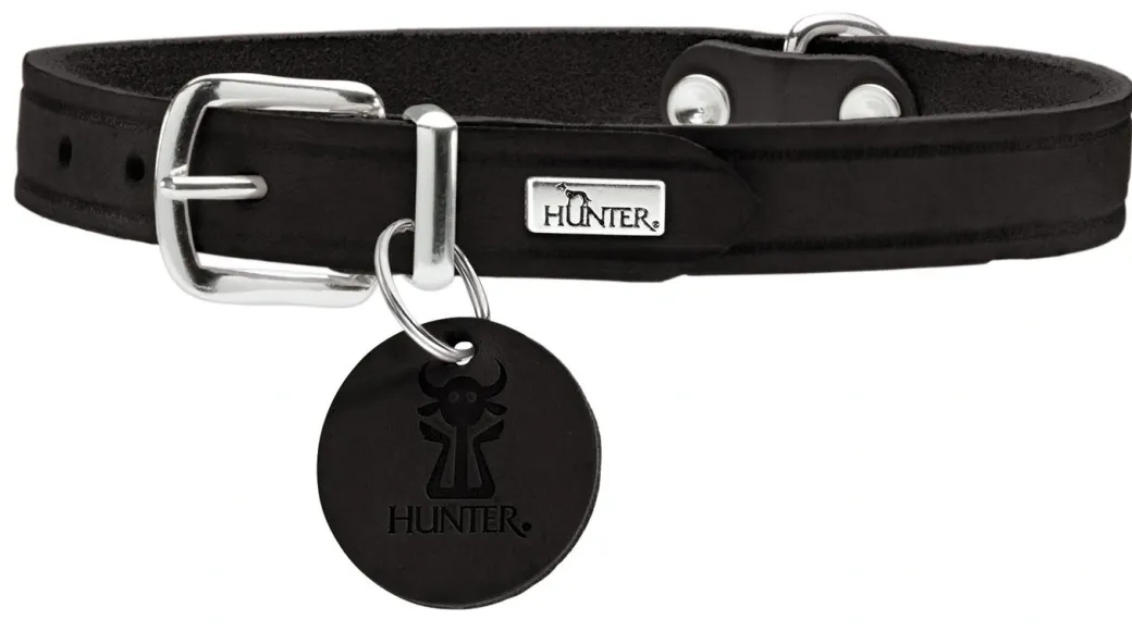 Hunter Aalborg Sport Sort 37 hundehalsbånd - 28-33 cm
