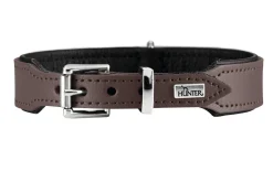 Hunter Basic halsbånd str.42 Brun - 35,0-39,5 cm