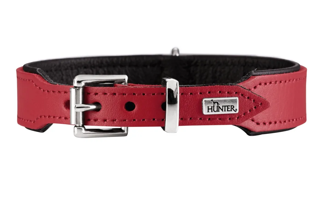Hunter Basic halsbånd str.50 Rød - 35,0-43,0 cm