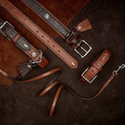 Hunter Cody 55 Cognac Mørkebrun hundehalsbånd - 42-48 cm