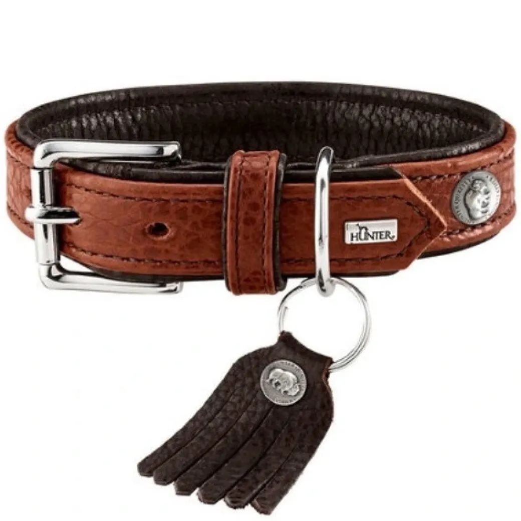 Hunter Cody 65 Cognac Mørkebrun hundehalsbånd - 50-56 cm