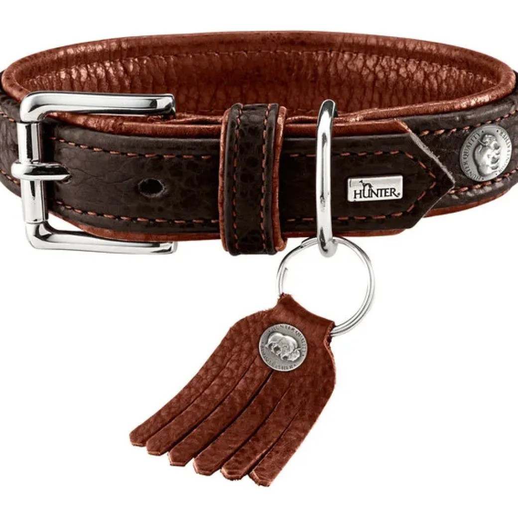 Hunter Cody 50 Mørkebrun Cognac hundehalsbånd - 37-43 cm