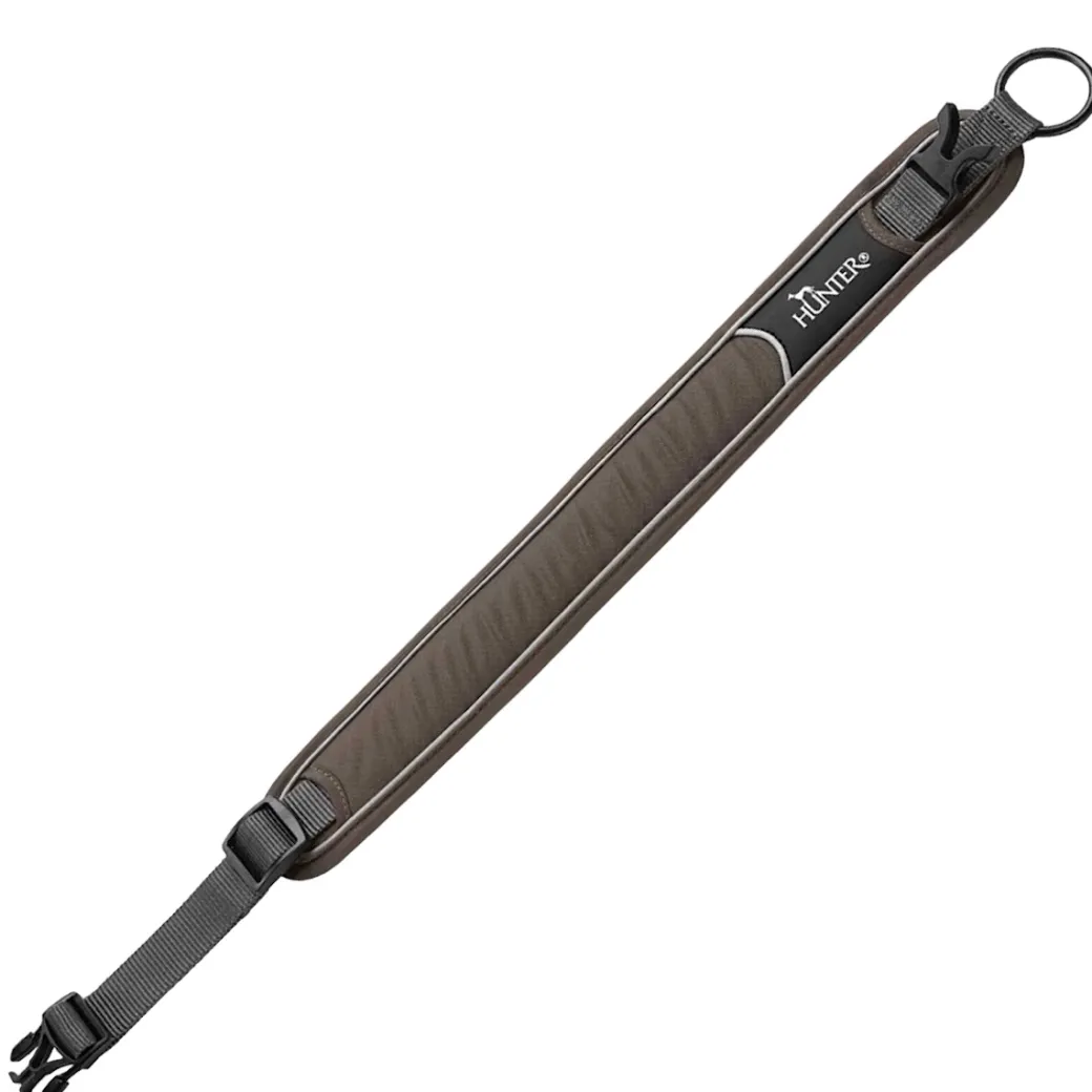 Hunter Divo Hundehalsbånd XL 55-65 Brun/Grå - justerbart hundehalsbånd (55-65 cm, B 5,5 cm