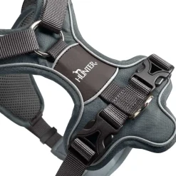 Hunter Divo hundesele S grå/grå just mave 45-56 cm - Stabil kontrol og komfort