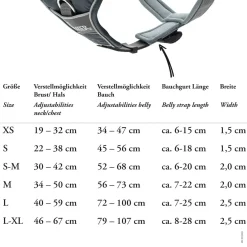 Hunter Divo hundesele S grå/grå just mave 45-56 cm - Stabil kontrol og komfort