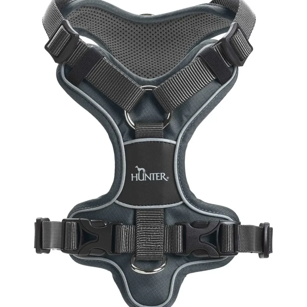 Hunter Divo hundesele S grå/grå just mave 45-56 cm - Stabil kontrol og komfort