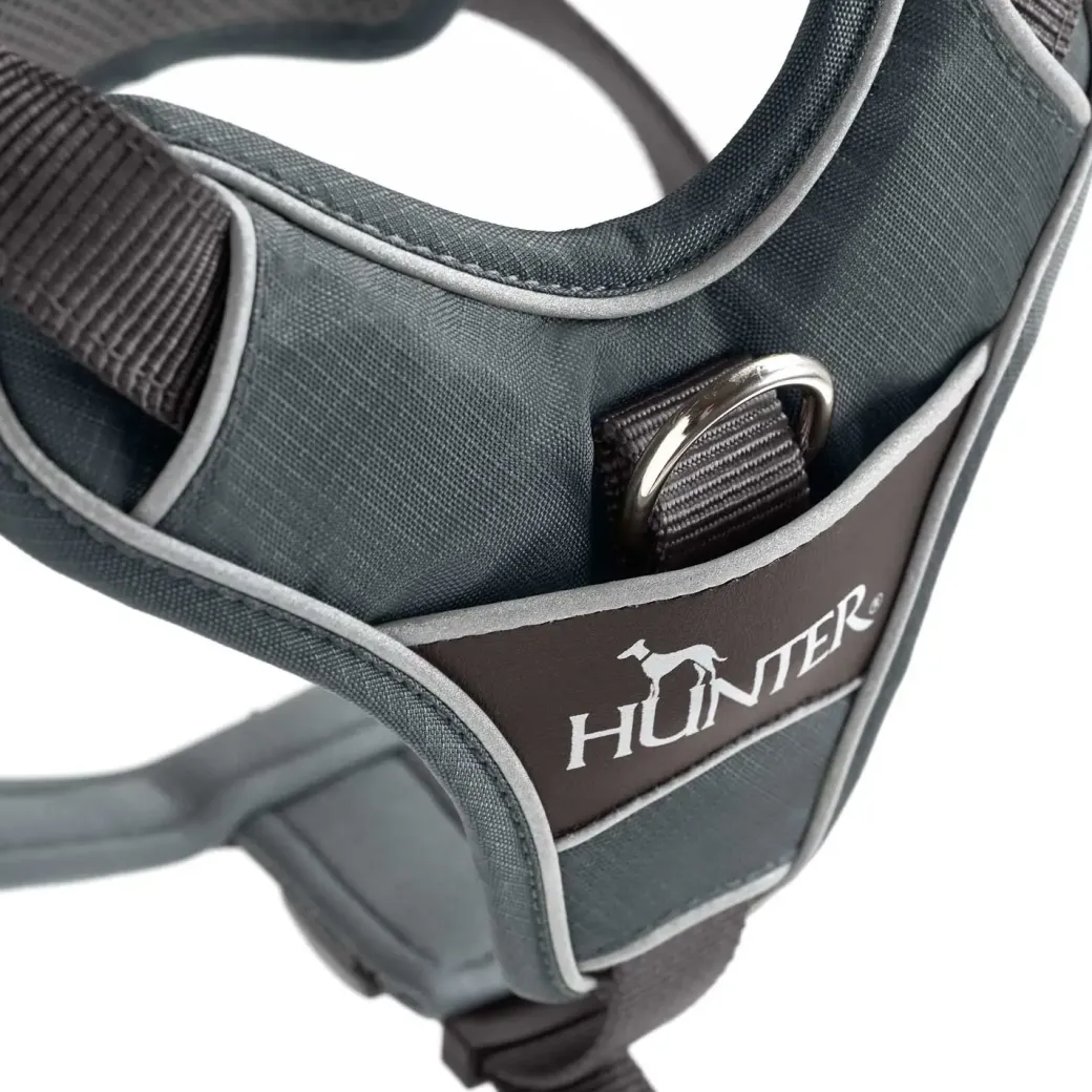 Hunter Divo hundesele S grå/grå just mave 45-56 cm - Stabil kontrol og komfort