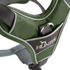 Hunter Divo hundesele S grøn/grå just mave 45-56 cm - Fleksibel kontrol og let komfort