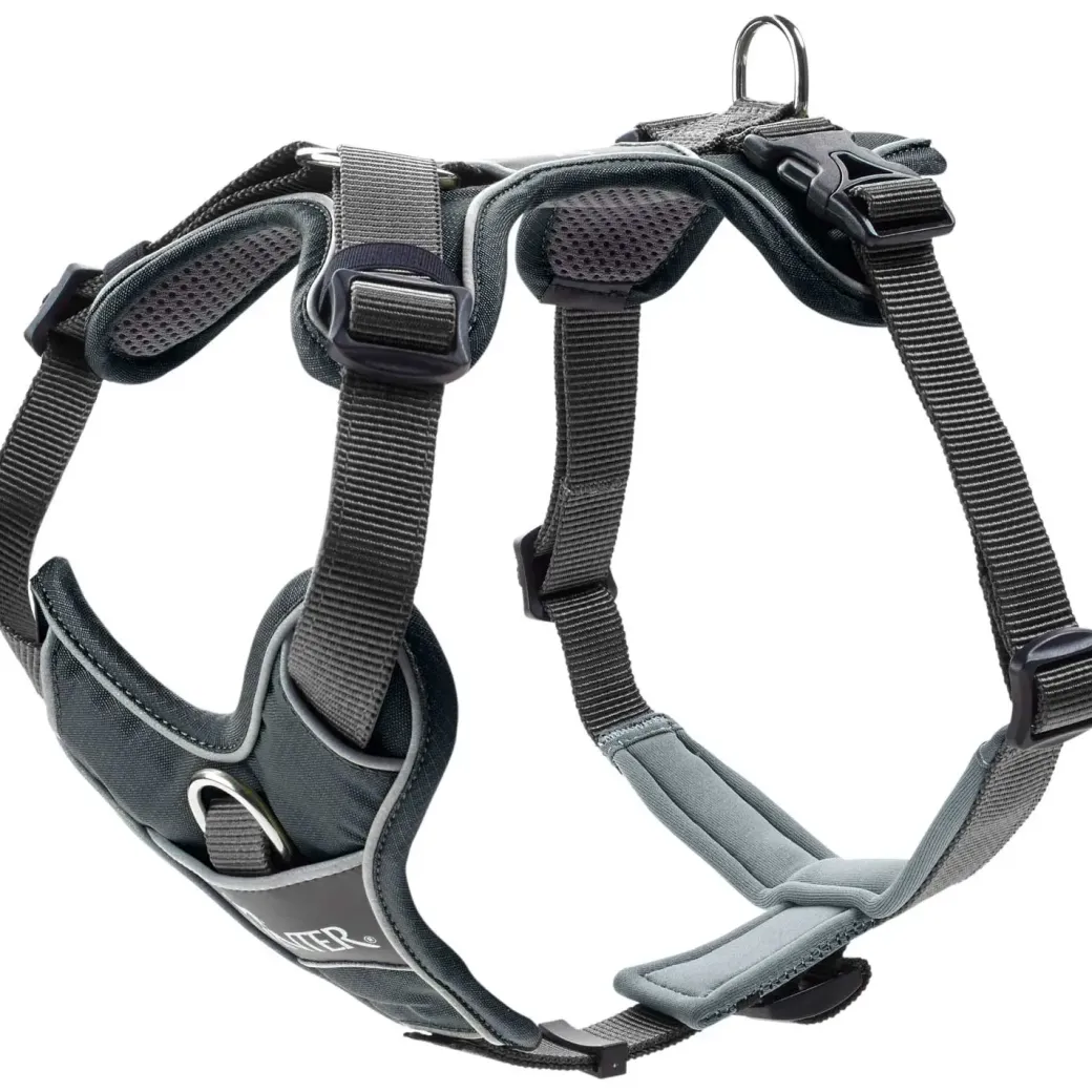 Hunter Divo hundesele S-M grå/grå just mave 52-68 cm - Stabil kontrol og komfort