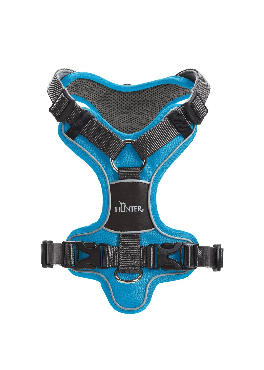 Hunter Divo hundesele S-M lyseblå/grå just mave 52-68 cm - Fleksibel støtte og komfort