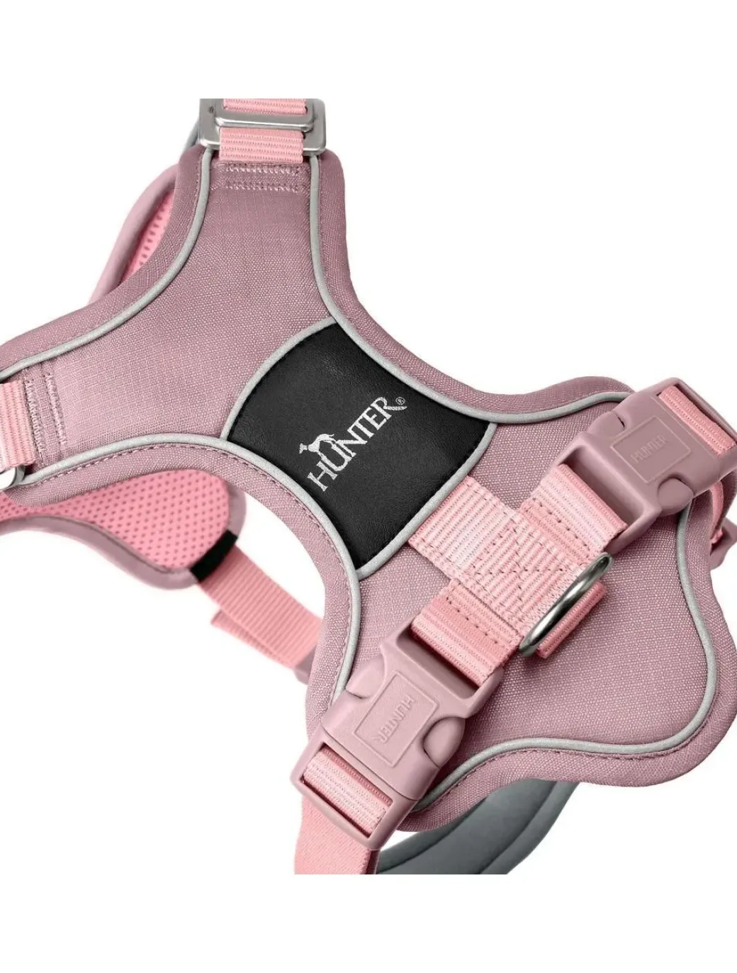 Hunter Divo Up hundesele L-XL lyserød just mave 79-107 cm - Stabil støtte og tryg kontrol