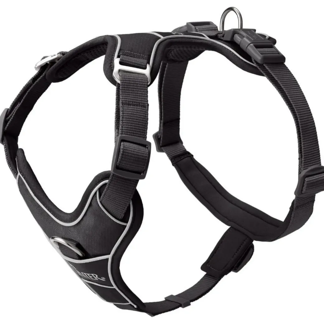 Hunter Divo Up hundesele XS sort just mave 34-47 cm - Nem påtagning og ergonomisk kontrol