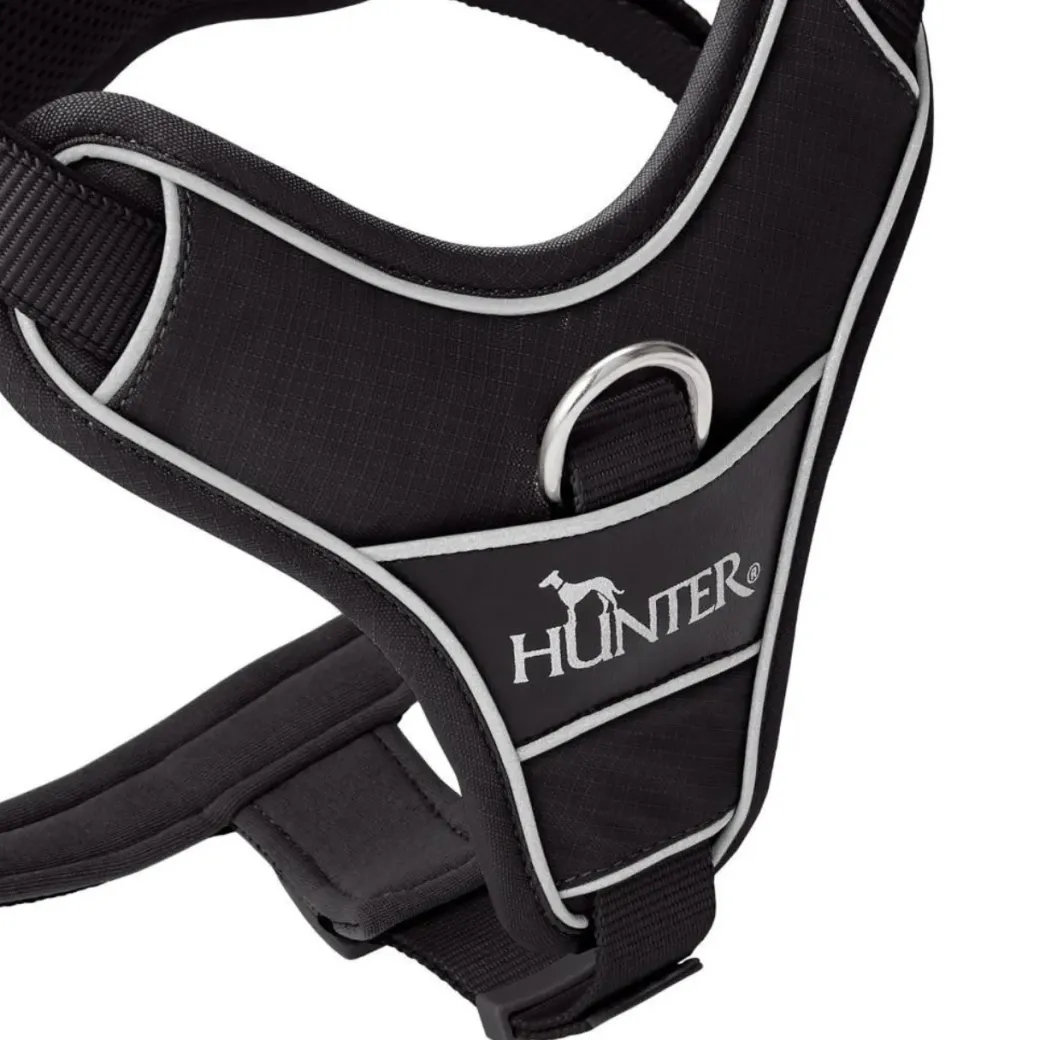 Hunter Divo Up hundesele XS sort just mave 34-47 cm - Nem påtagning og ergonomisk kontrol