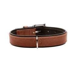 Hunter Dressur HundeHalsbånd 40 Mørkebrun Elglæder - 35-43 cm