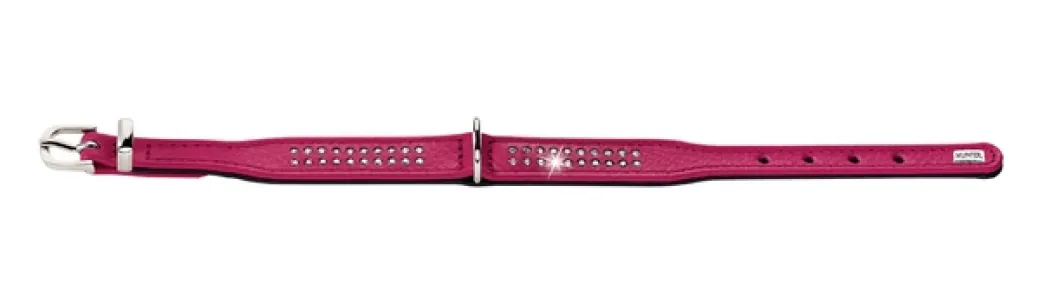 Hunter Halsbånd Diamond Petit 42 Pink - 35-39 cm