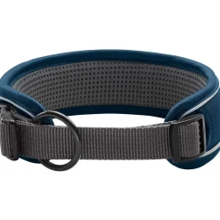 Hunter Halsbånd Divo S Petrol/Grå - justerbart hundehalsbånd (25-35 cm, B 4 cm)