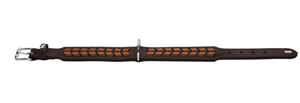 Hunter Halsbånd El Paso M-L Brun/Sort 60 - 46-52 cm