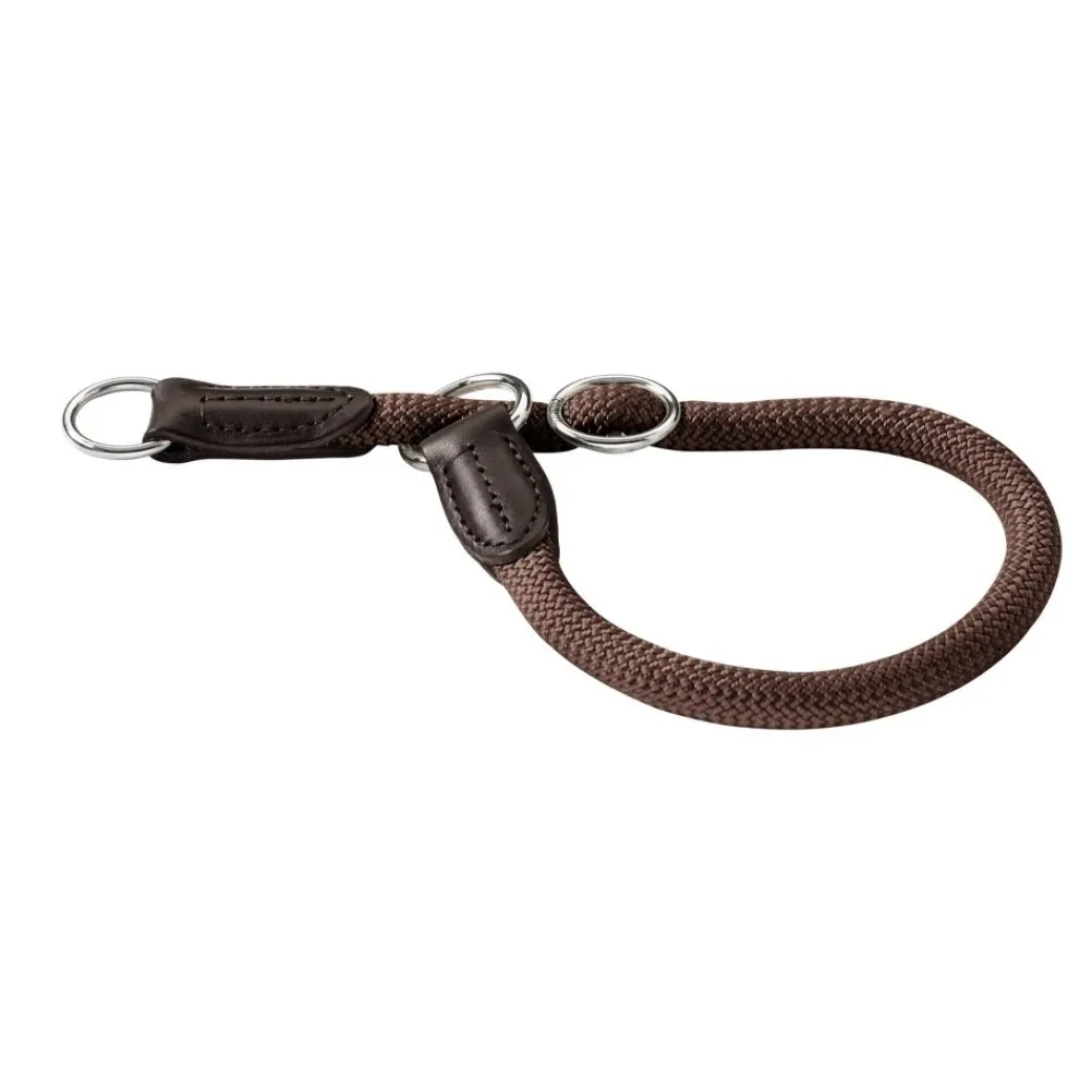 Hunter Halvkvæler halsbånd Freestyle Brun 60/10 - stilrent hundehalsbånd
