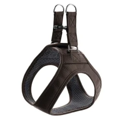 Hunter Hilo læder hundesele S brun hals 43-48 cm - blød komfort til hverdagen