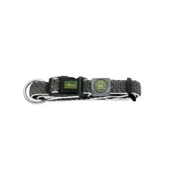 Hunter hunde halsbånd Hilo Antracit XL - justerbart hundehalsbånd (45-70 cm, B 3,8 cm)