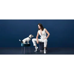 Hunter hunde halsbånd Hilo Blå XL - justerbart hundehalsbånd (45-70 cm, B 3,8 cm)