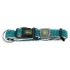 Hunter hunde halsbånd Hilo Turkis S-M - justerbart hundehalsbånd (30-43 cm, B 2,5 cm)