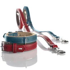 Hunter Hundehalsbånd læder Canada Elg Str.45 Rød - 33-39 cm