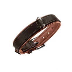 Hunter Hundehalsbånd læder Canada Elg Str.60 Sort/Cognac - 46-52 cm