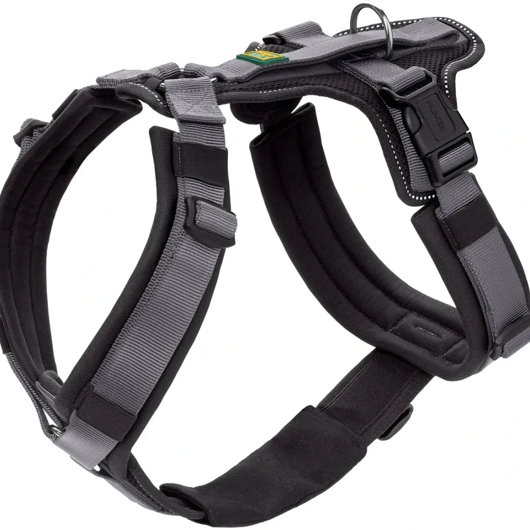 Hunter hundesele Safety Maldon Gråsort L længde 66-118 cm 2,5 cm - sikker stabilitet