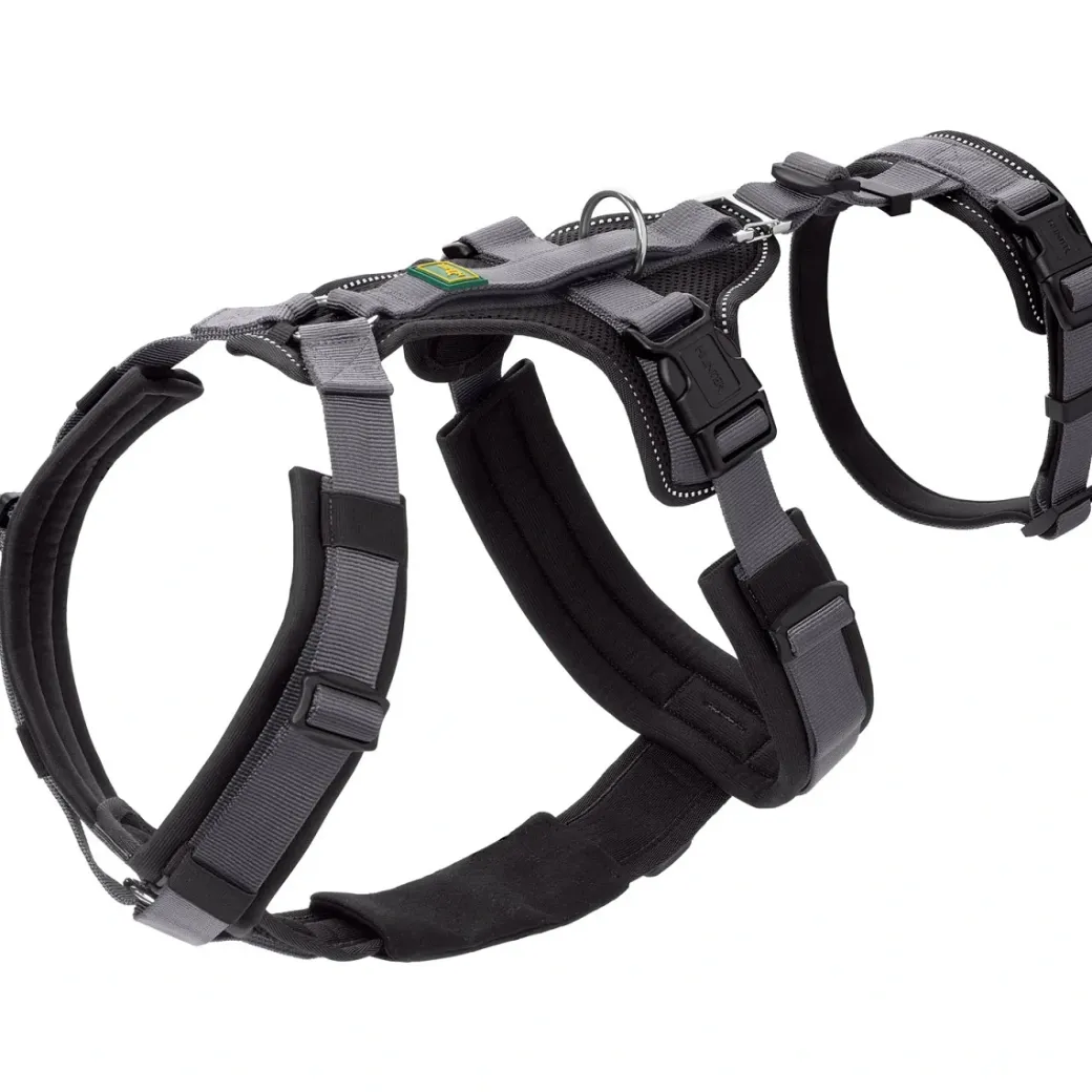 Hunter hundesele Safety Maldon Gråsort S-M længde 46-82 cm 2,0 cm - sikker pasform