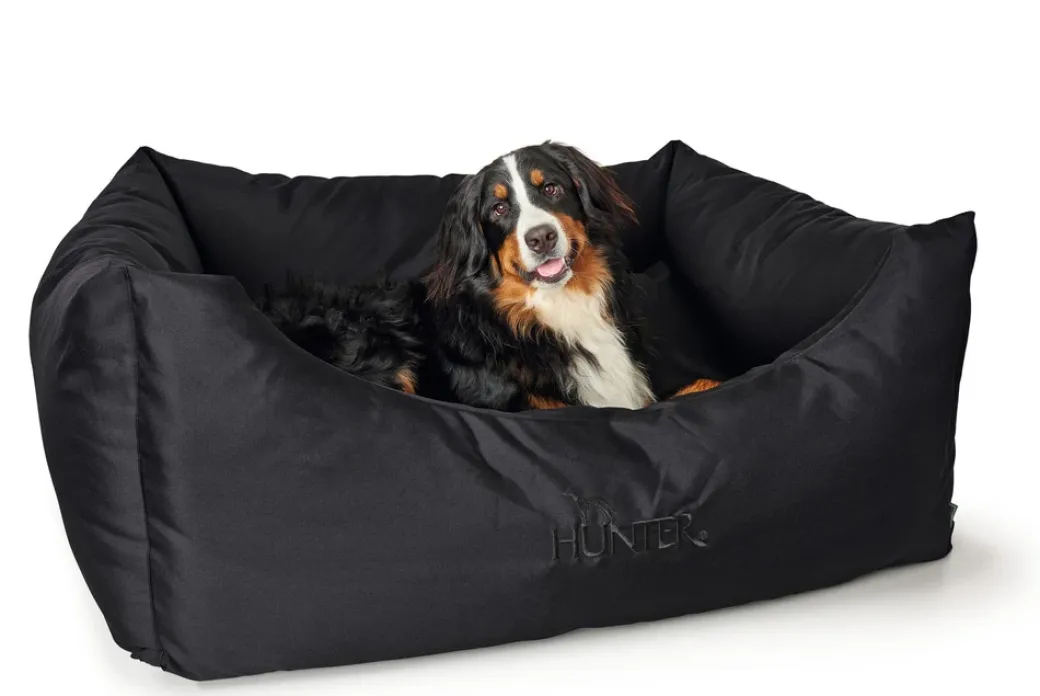 Hunter hundeseng Gent antibakteriel Medium 80x60 cm Sort